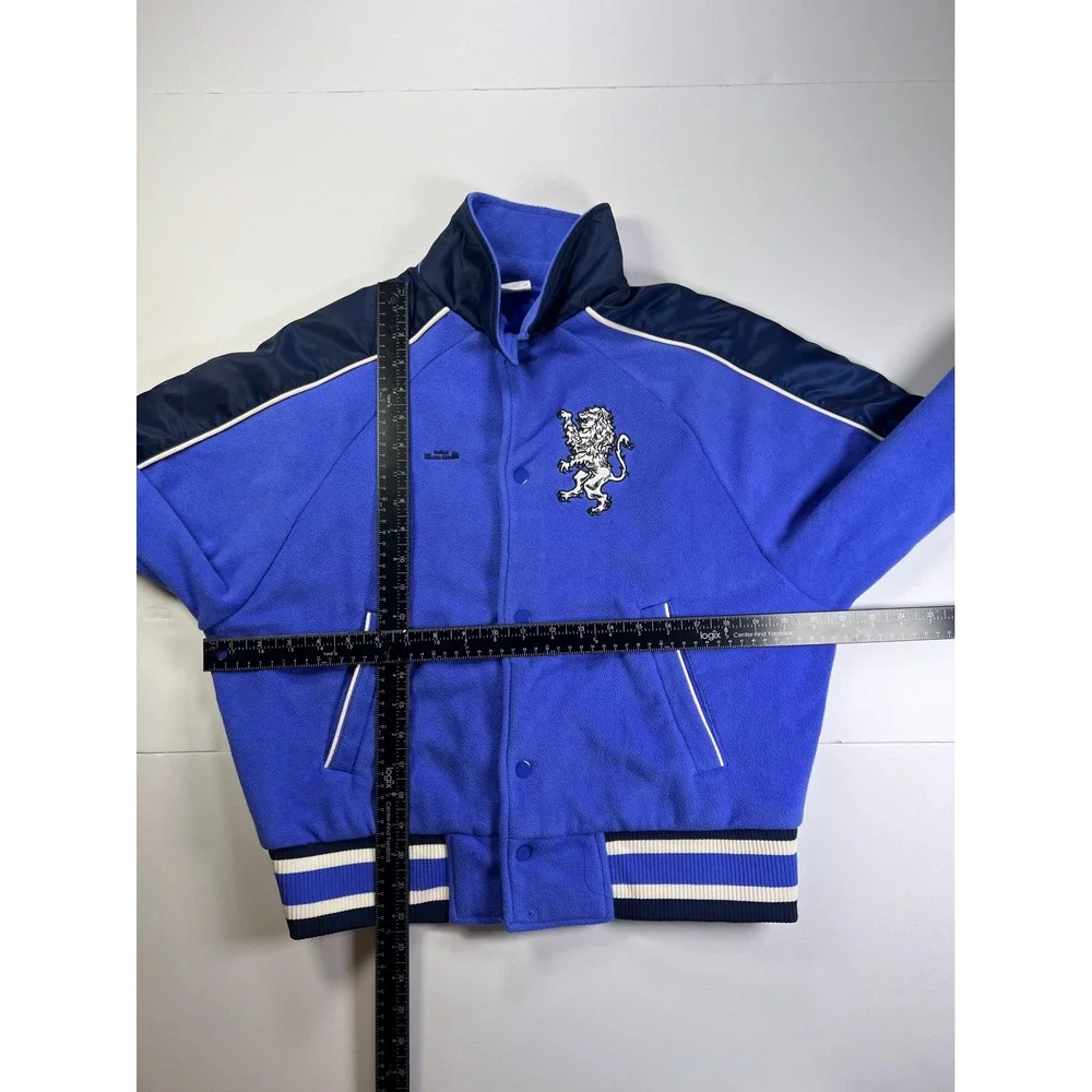 Nike LeBron James Varsity Fleece Jacket‎ Mens XL Blue Navy Lion Crest Snap Front
